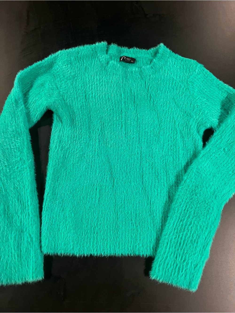 art class Teal Fuzzy Crewneck Sweater